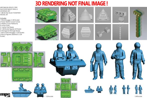 SPACE 1999 NUCLEAR WASTE DIORAMA + MB