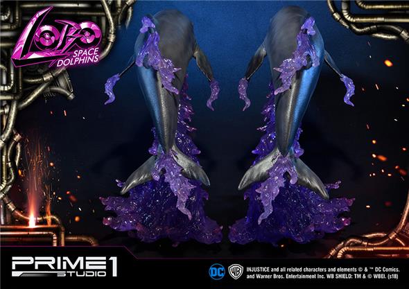 LOBO INJUSTICE SPACE DOLPHINS STATUE