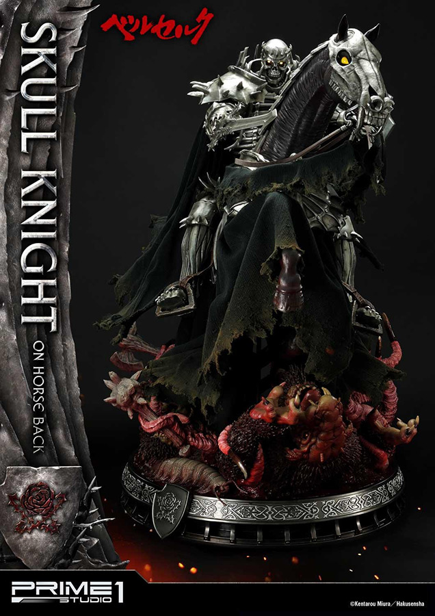 BERSERK SKULL KNIGHT ON HORSEBACK STATUE