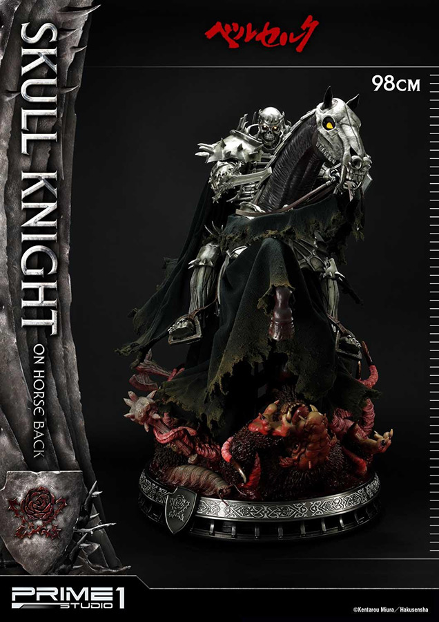 BERSERK SKULL KNIGHT ON HORSEBACK STATUE