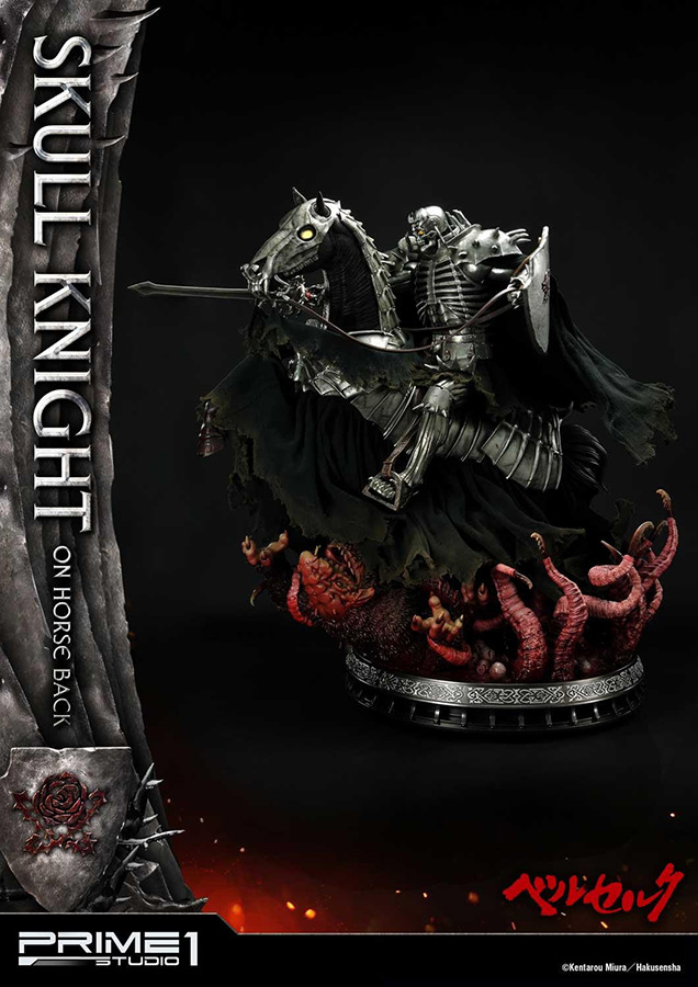 BERSERK SKULL KNIGHT ON HORSEBACK STATUE