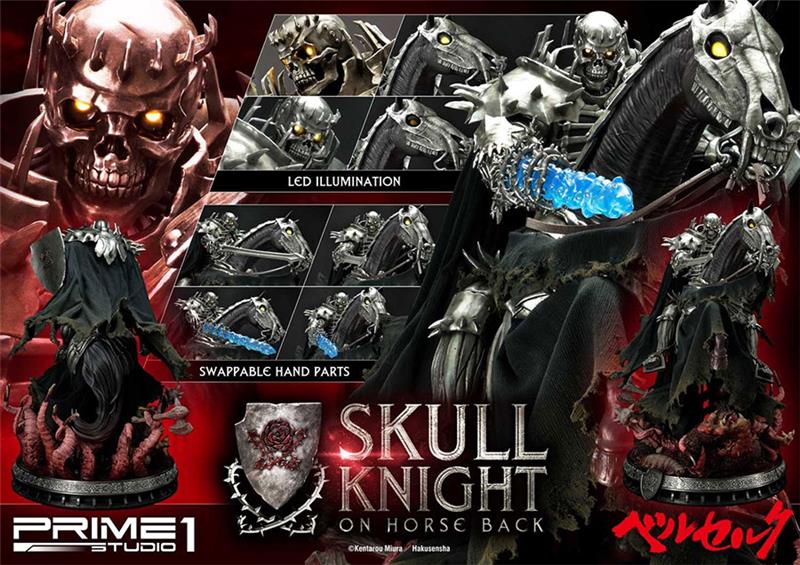 BERSERK SKULL KNIGHT ON HORSEBACK STATUE