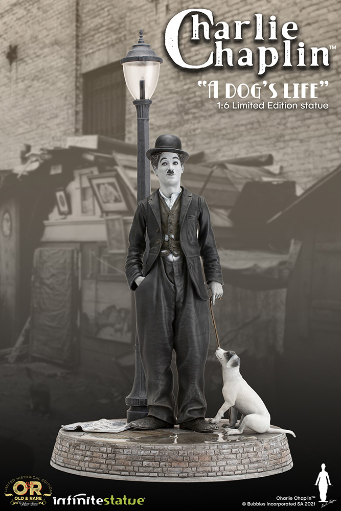 1/6 CHARLIE CHAPLIN W/LIGHT OLD&RARE STATUE