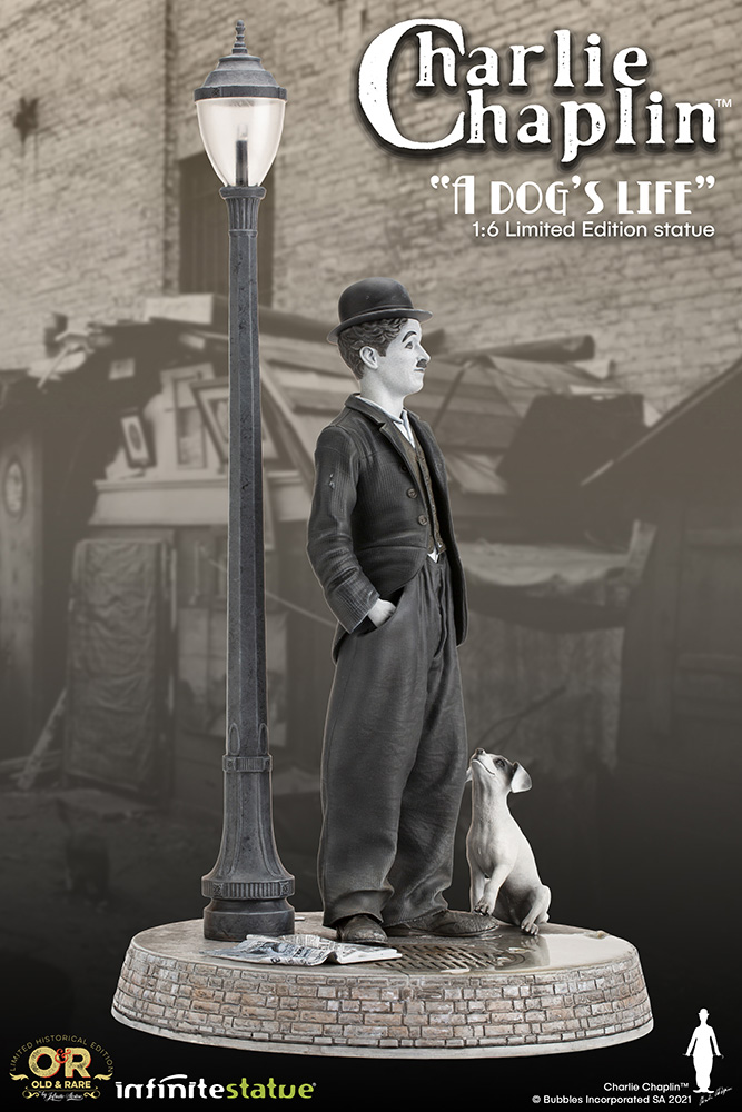 1/6 CHARLIE CHAPLIN W/LIGHT OLD&RARE STATUE