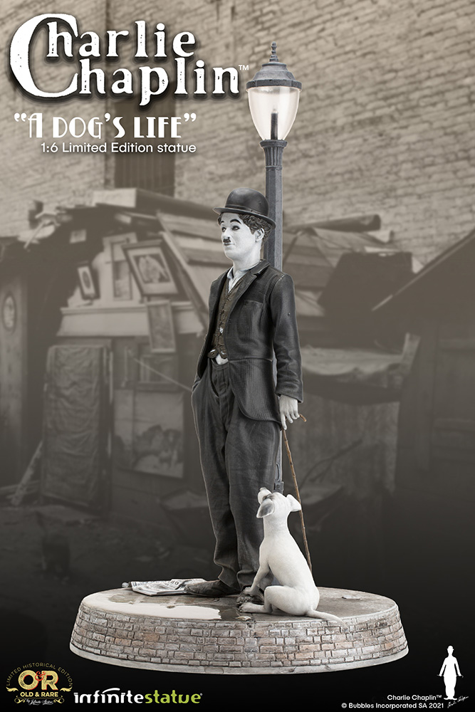 1/6 CHARLIE CHAPLIN W/LIGHT OLD&RARE STATUE