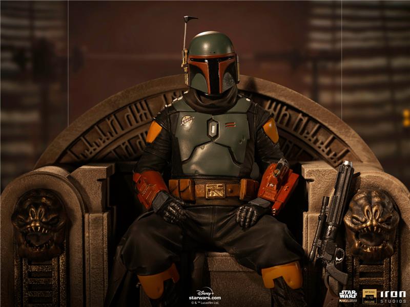 1/10 IRON STUDIOS - MANDALORIAN BOBAFETT ON THRONE DLX