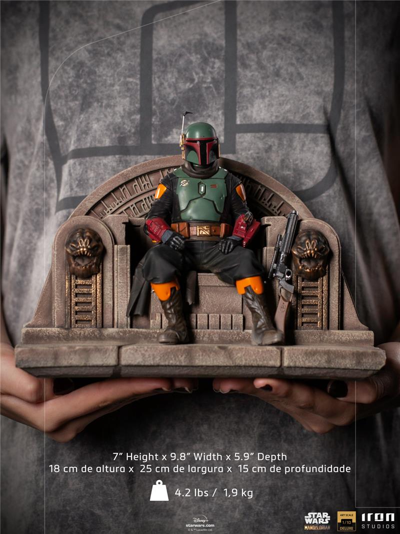 1/10 IRON STUDIOS - MANDALORIAN BOBAFETT ON THRONE DLX