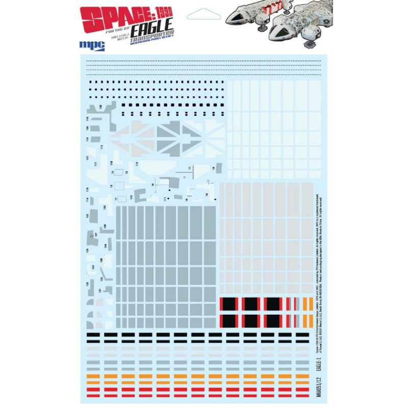 SPACE 1999 22INCH EAGLE TRANSP PANEL DECALS