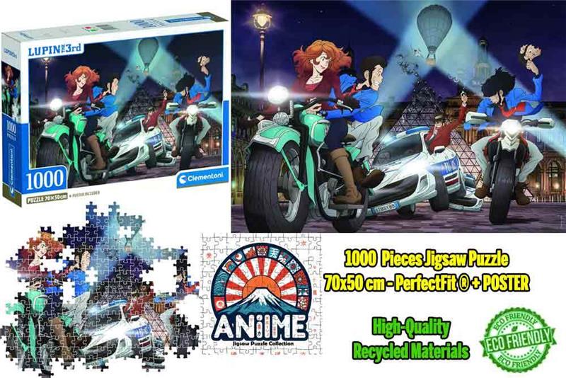 ANIME PUZZLE COLLECTION - LUPIN THE 3RD - CHASE - JIGSAW PUZZLE 1000 PCS