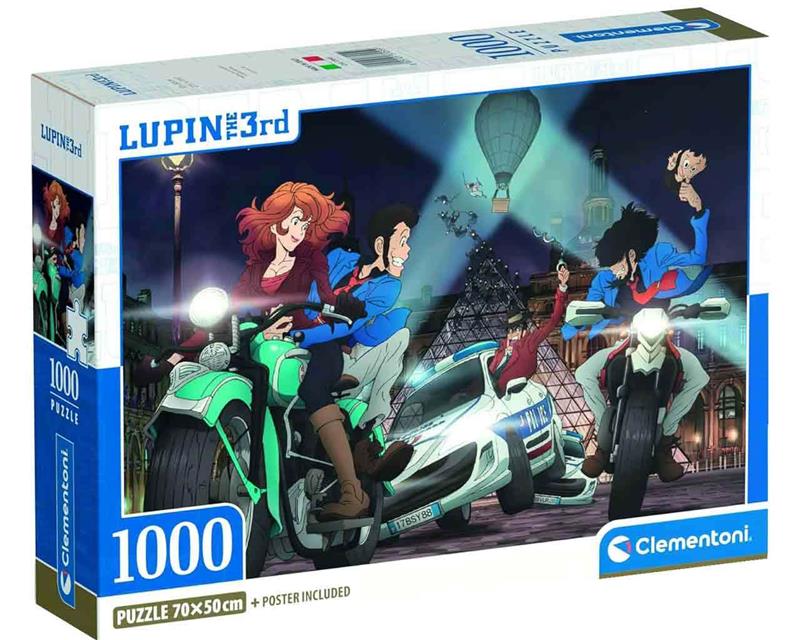 ANIME PUZZLE COLLECTION - LUPIN THE 3RD - CHASE - JIGSAW PUZZLE 1000 PCS