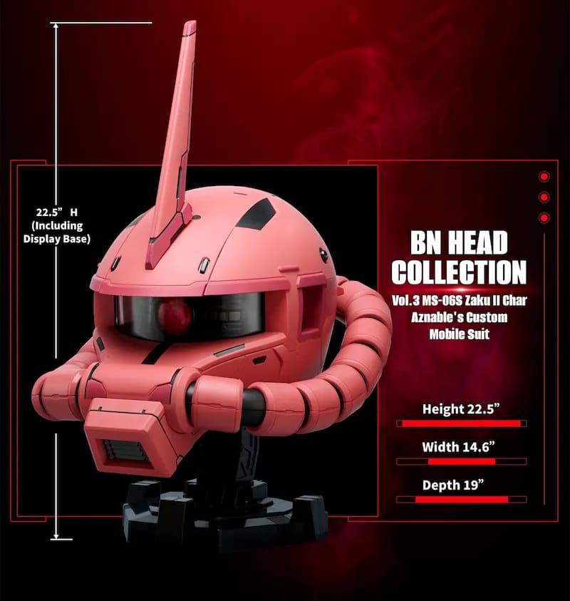 BN-HEAD COLLECTION VOL3 MS-06S ZAKU II (POSSIBILI TAGLI)