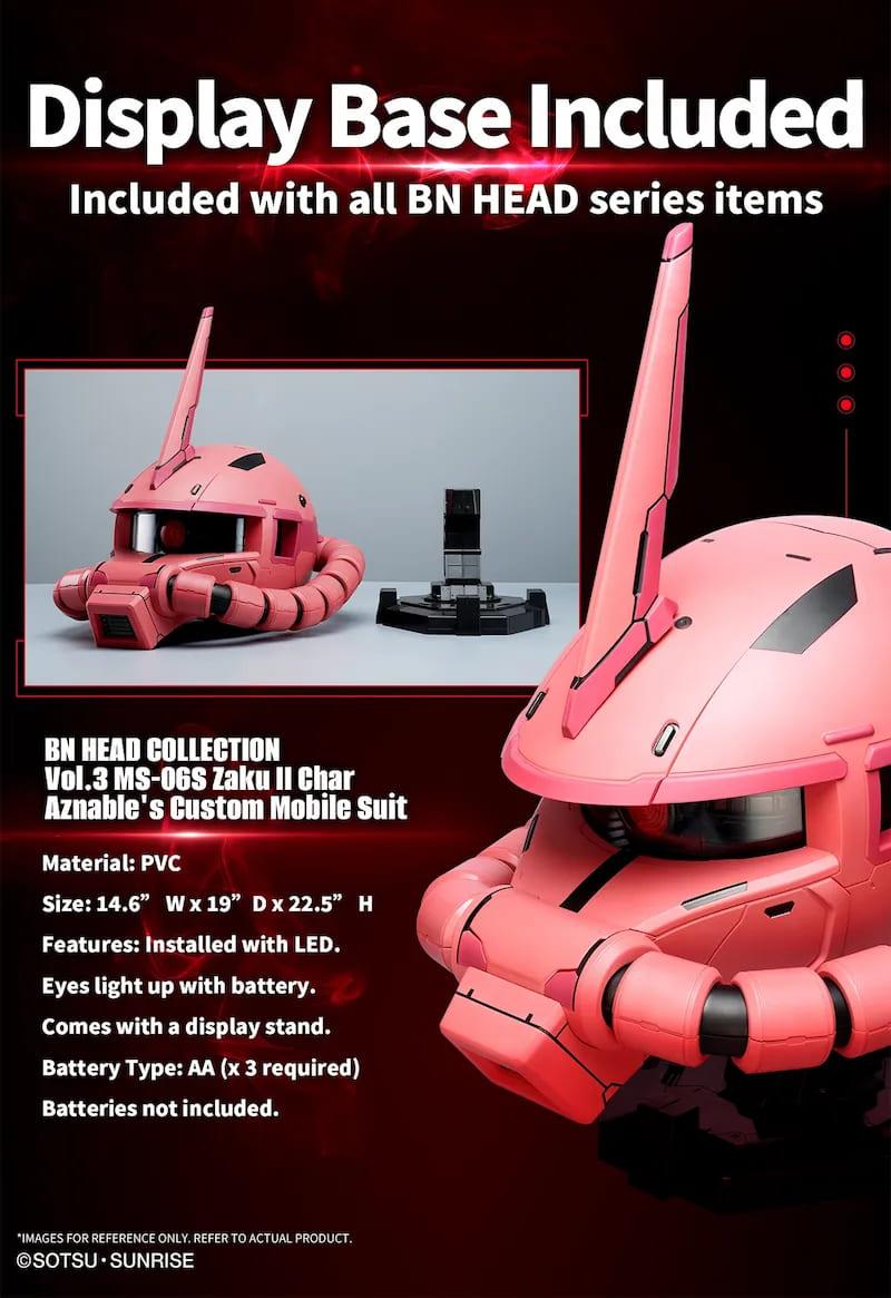 BN-HEAD COLLECTION VOL3 MS-06S ZAKU II (POSSIBILI TAGLI)