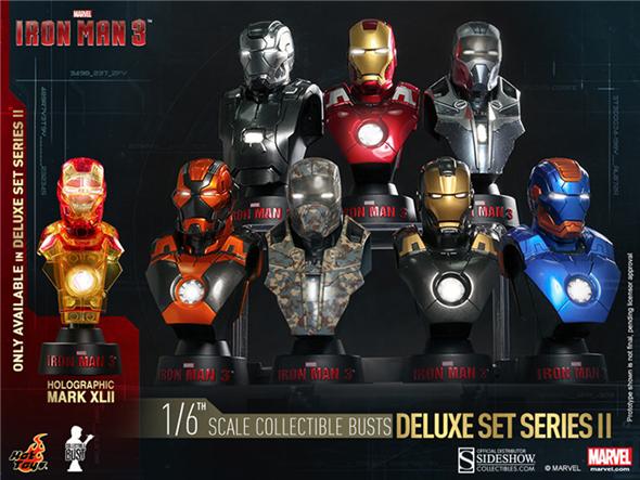 1/6 HOT TOYS - IRON MAN COLL BUST 8-PACK BOX