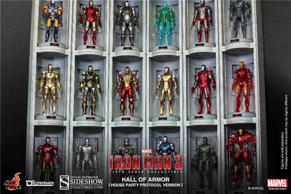 1/6 HOT TOYS - IRON MAN HALL OF ARMOUR HOUSE PARTY