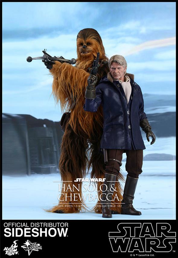 1/6 HOT TOYS - HAN SOLO & CHEWBACCA EP. VII SET